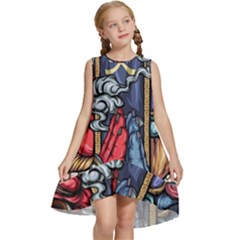 Japan Art Aesthetic Kids  Frill Swing Dress by Sarkoni