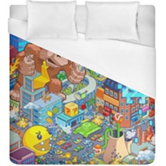 Pixel Art Retro Video Game Duvet Cover (king Size) by Sarkoni