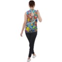 Pixel Art Retro Video Game Mock Neck Chiffon Sleeveless Top View2