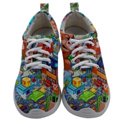 Pixel Art Retro Video Game Mens Athletic Shoes by Sarkoni