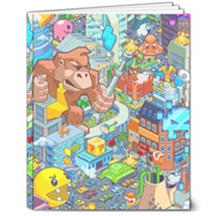 Pixel Art Retro Video Game 8  X 10  Softcover Notebook