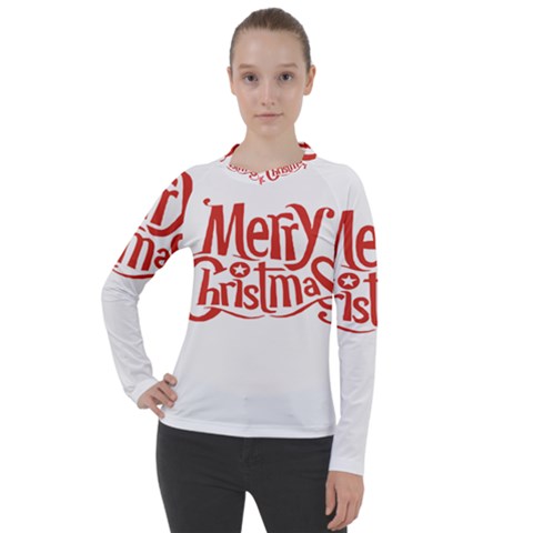 Merry Christmas Women s Pique Long Sleeve T-shirt by designerey