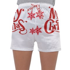 Merry Christmas Sleepwear Shorts by designerey