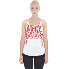 Merry Christmas Piece Up Tank Top by designerey