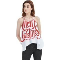 Merry Christmas Flowy Camisole Tank Top by designerey