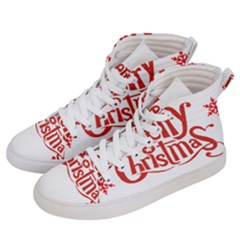 Merry Christmas Men s Hi-top Skate Sneakers by designerey