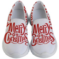 Merry Christmas Kids Lightweight Slip Ons by designerey