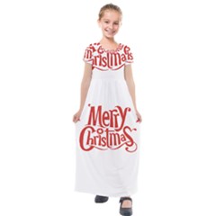 Merry Christmas Kids  Short Sleeve Maxi Dress by designerey