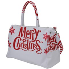 Merry Christmas Duffel Travel Bag by designerey