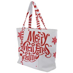 Merry Christmas Zip Up Canvas Bag by designerey