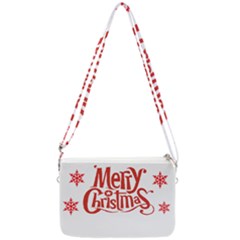 Merry Christmas Double Gusset Crossbody Bag by designerey