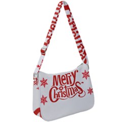 Merry Christmas Zip Up Shoulder Bag by designerey