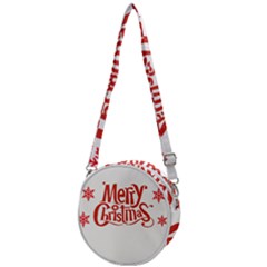 Merry Christmas Crossbody Circle Bag by designerey