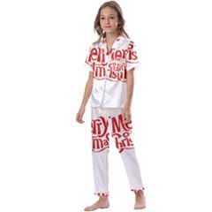 Merry Christmas Kids  Satin Short Sleeve Pajamas Set by designerey