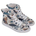 Eyes pattern Women s Hi-Top Skate Sneakers View3