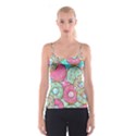 Donut Pattern Texture Colorful Sweet Spaghetti Strap Top View1