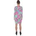 Donut Pattern Texture Colorful Sweet Asymmetric Cut-Out Shift Dress View2