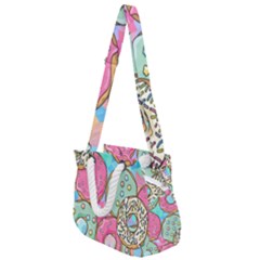 Donut Pattern Texture Colorful Sweet Rope Handles Shoulder Strap Bag by Grandong