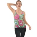 Donut Pattern Texture Colorful Sweet Chiffon Cami View1