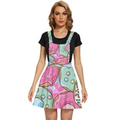 Donut Pattern Texture Colorful Sweet Apron Dress by Grandong