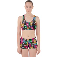 Cats Funny Colorful Pattern Texture Work It Out Gym Set by Grandong