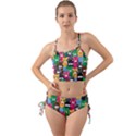 Cats Funny Colorful Pattern Texture Mini Tank Bikini Set View1