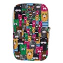 Cats Funny Colorful Pattern Texture Waist Pouch (Large) View2