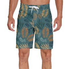 Leaves Pattern Texture Plant Men s Beach Shorts by Grandong