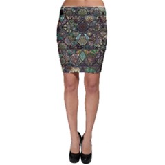 Digital Art Triangle Pattern Texture Mosaic Bodycon Skirt by Grandong