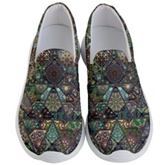 Digital Art Triangle Pattern Texture Mosaic Men s Lightweight Slip Ons by Grandong