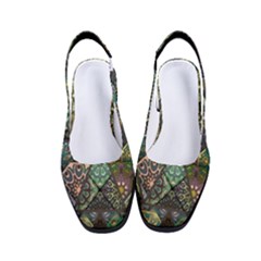 Digital Art Triangle Pattern Texture Mosaic Women s Classic Slingback Heels by Grandong