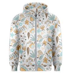 Pattern Flower Leaves, Men s Zipper Hoodie