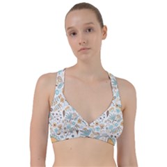 Pattern Flower Leaves, Sweetheart Sports Bra by Grandong