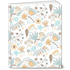 Pattern Flower Leaves, 8  X 10  Softcover Notebook by Grandong