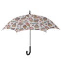 Love Pattern Texture Hook Handle Umbrellas (Large) View3