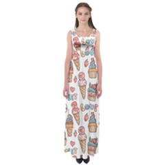 Love Pattern Texture Empire Waist Maxi Dress by Grandong