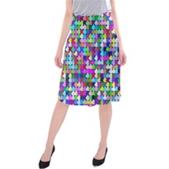 Texture Colorful Abstract Pattern Midi Beach Skirt by Grandong