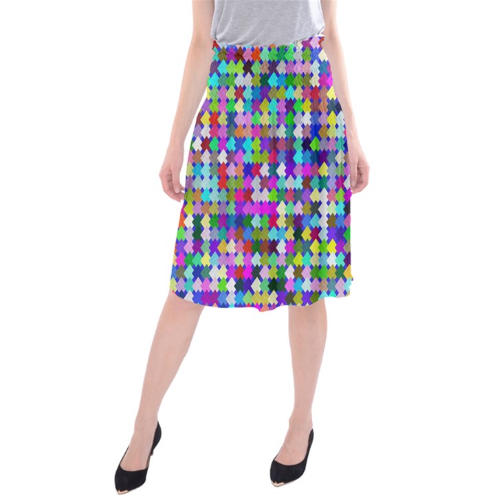 Texture Colorful Abstract Pattern Midi Beach Skirt