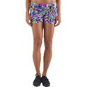 Texture Colorful Abstract Pattern Yoga Shorts View1