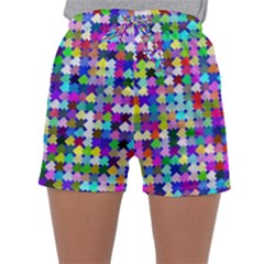 Texture Colorful Abstract Pattern Sleepwear Shorts by Grandong