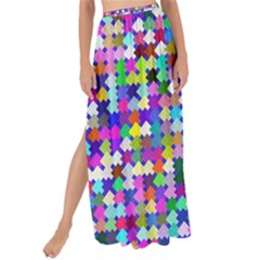 Texture Colorful Abstract Pattern Maxi Chiffon Tie-up Sarong by Grandong