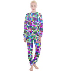 Texture Colorful Abstract Pattern Women s Lounge Set by Grandong