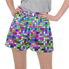 Texture Colorful Abstract Pattern Women s Ripstop Shorts by Grandong