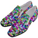 Texture Colorful Abstract Pattern Women Slip On Heel Loafers View2