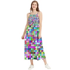 Texture Colorful Abstract Pattern Boho Sleeveless Summer Dress by Grandong