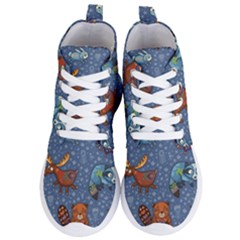 Animals Pattern Colorful Vector Women s Lightweight High Top Sneakers by Grandong