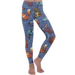 Animals Pattern Colorful Vector Kids  Lightweight Velour Classic Yoga Leggings by Grandong