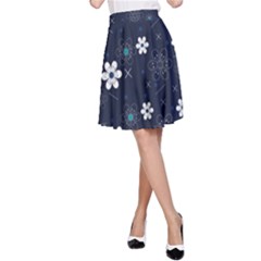 Flower Pattern Texture A-line Skirt by Grandong