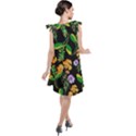 Flower Pattern Art Floral Texture Tie Up Tunic Dress View2