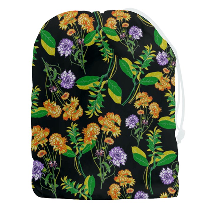 Flower Pattern Art Floral Texture Drawstring Pouch (3XL)